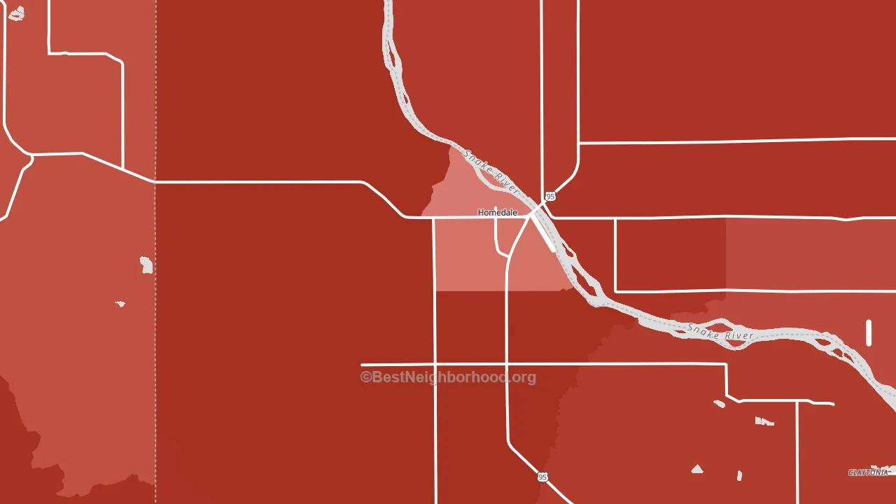 83628, ID block-group political-lean map