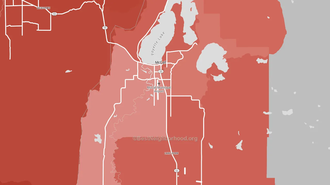 83638, ID block-group political-lean map