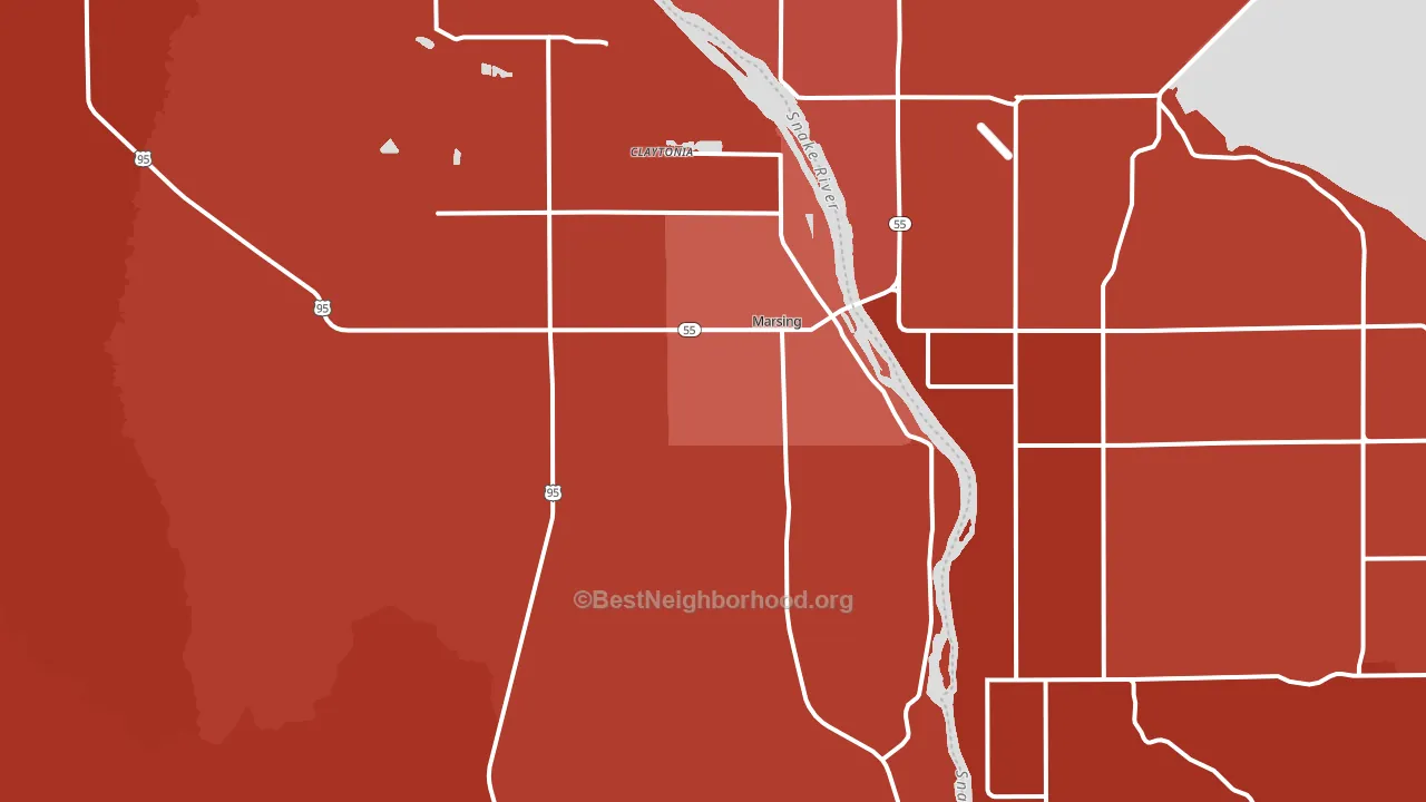 83639, ID block-group political-lean map