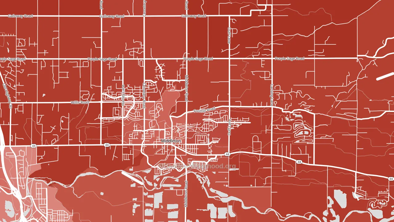 83644, ID block-group political-lean map