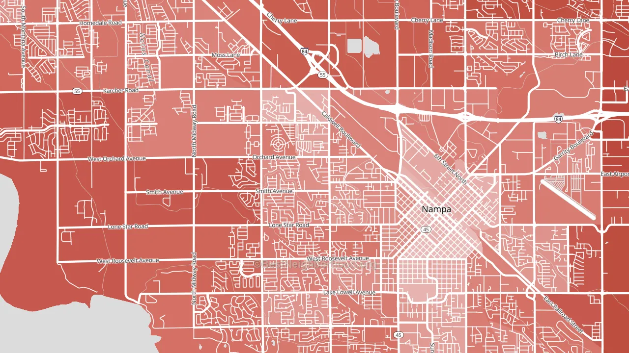 83651, ID block-group political-lean map