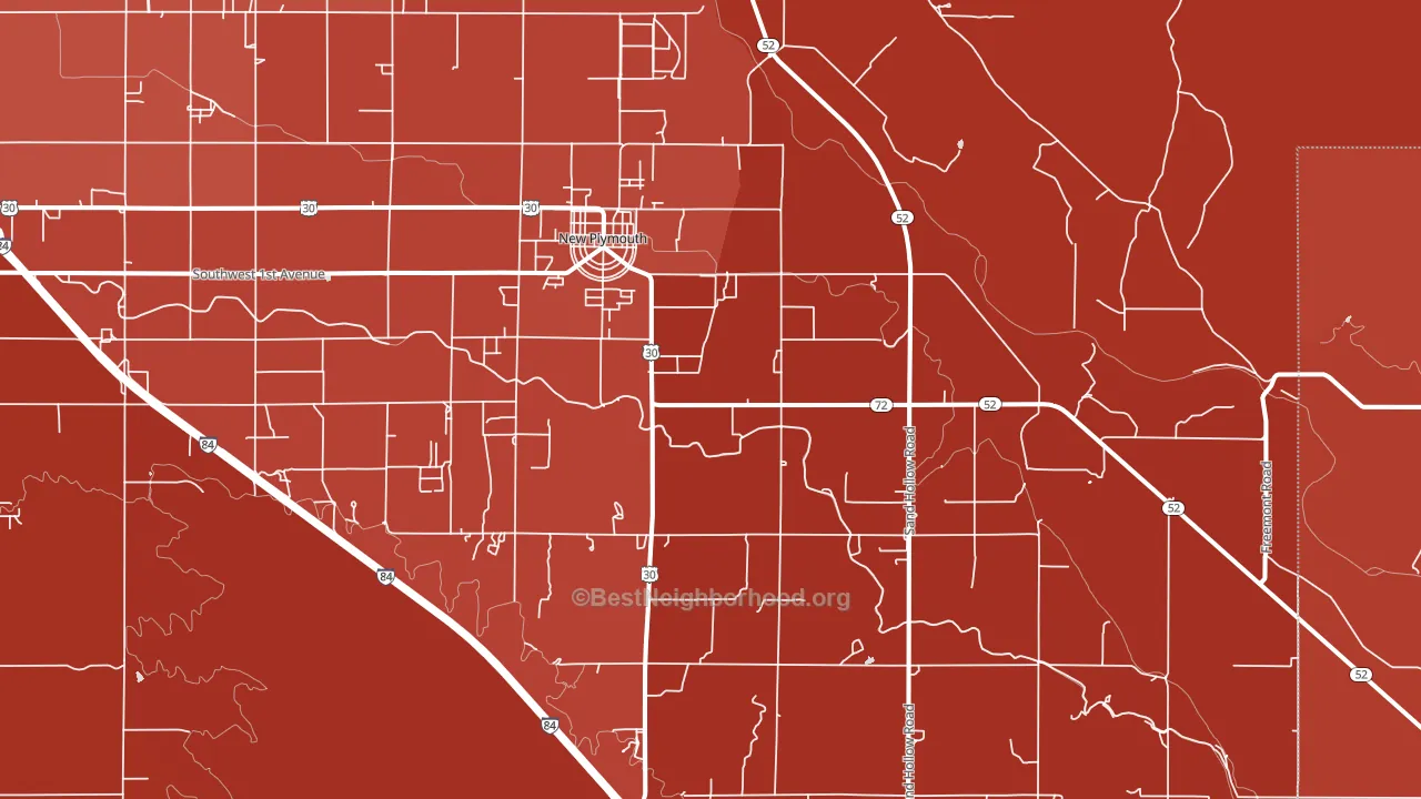83655, ID block-group political-lean map