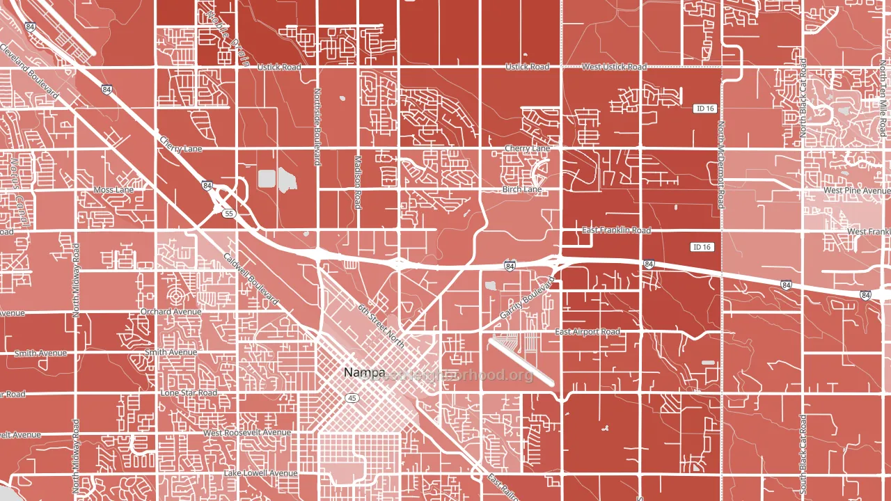 83687, ID block-group political-lean map