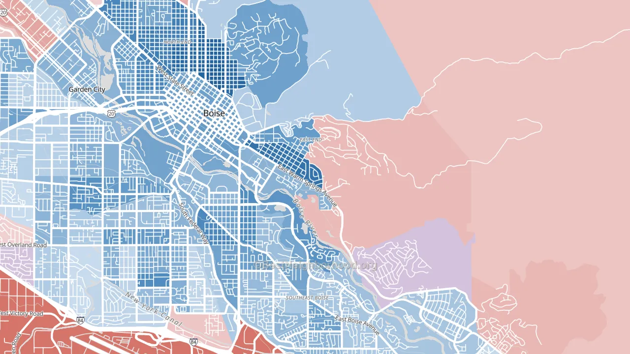 83712, ID block-group political-lean map