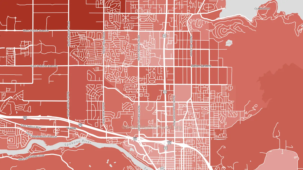 83815, ID block-group political-lean map