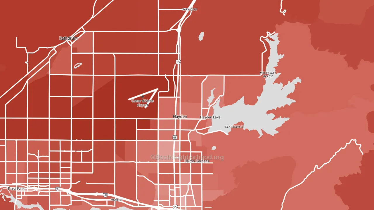 83835, ID block-group political-lean map