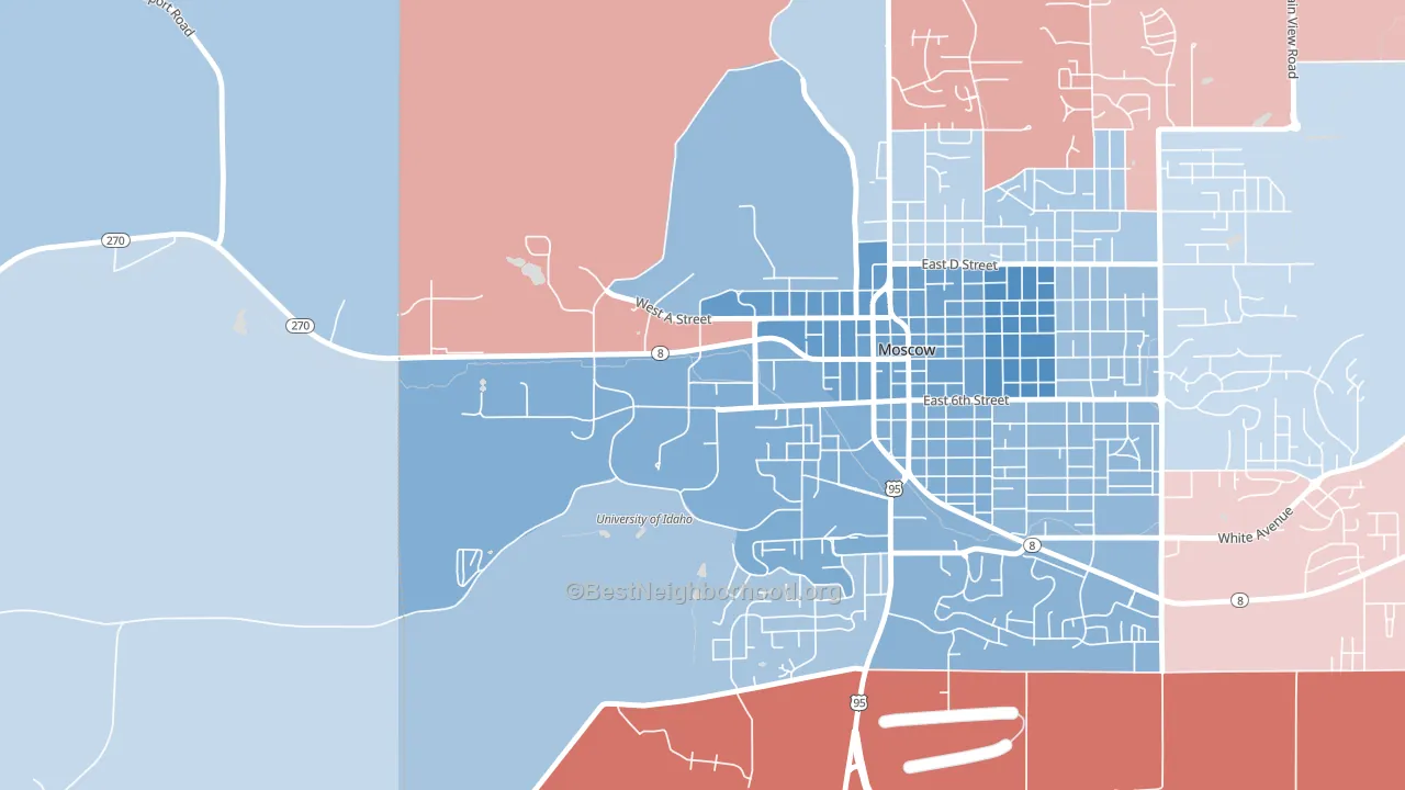 83844, ID block-group political-lean map
