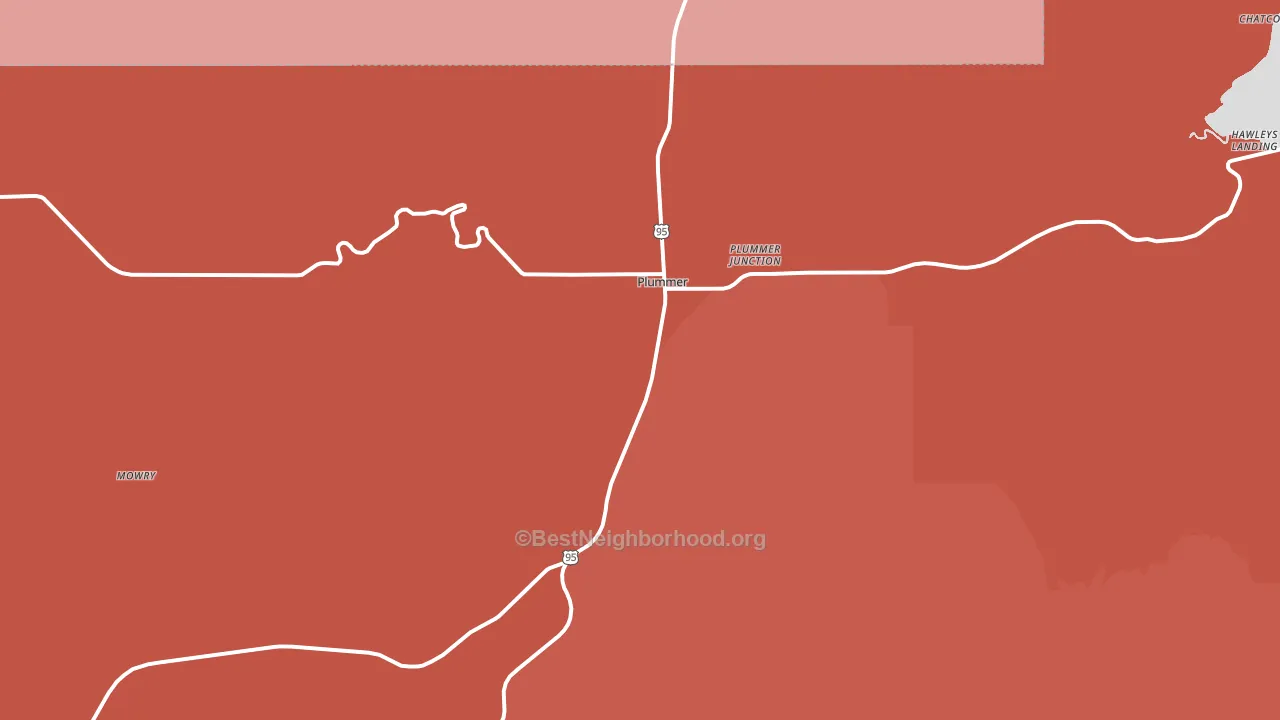 83851, ID block-group political-lean map