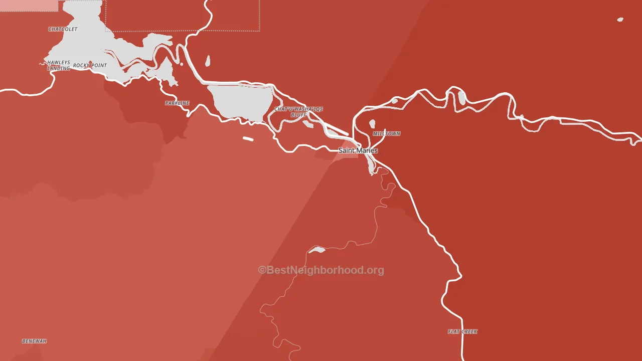 83861, ID block-group political-lean map