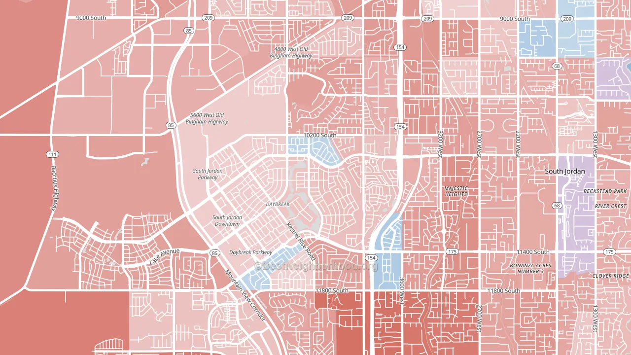 84009, UT block-group political-lean map