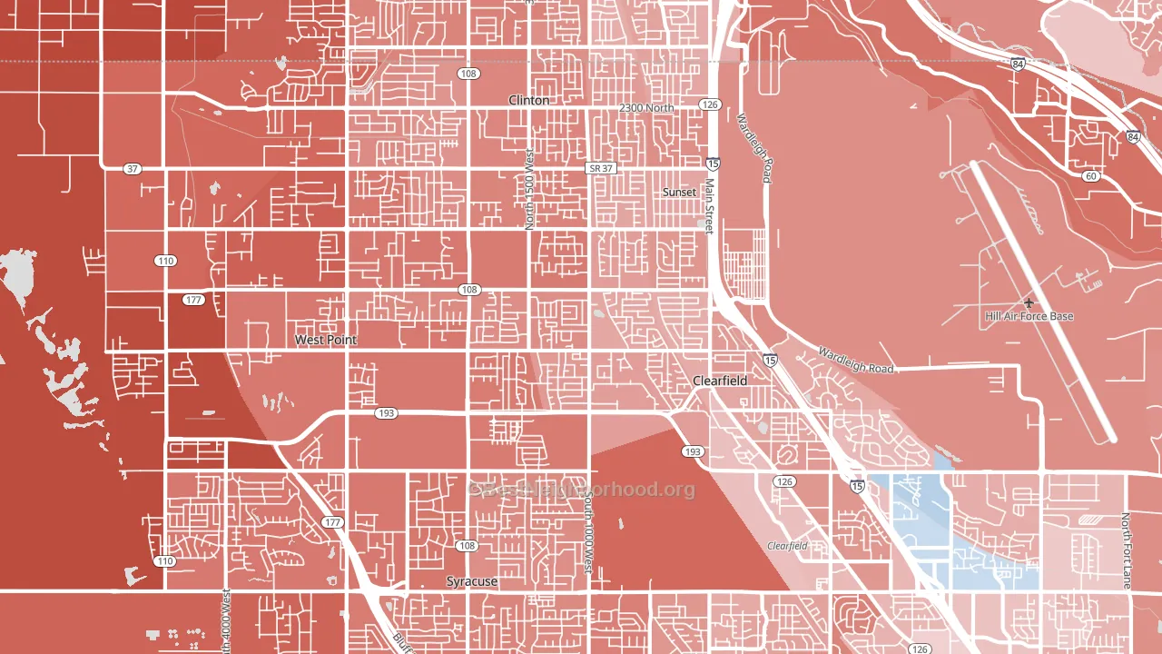 84015, UT block-group political-lean map