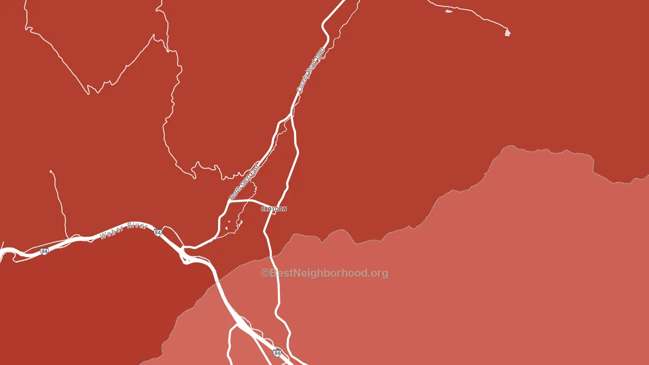 84018, UT block-group political-lean map