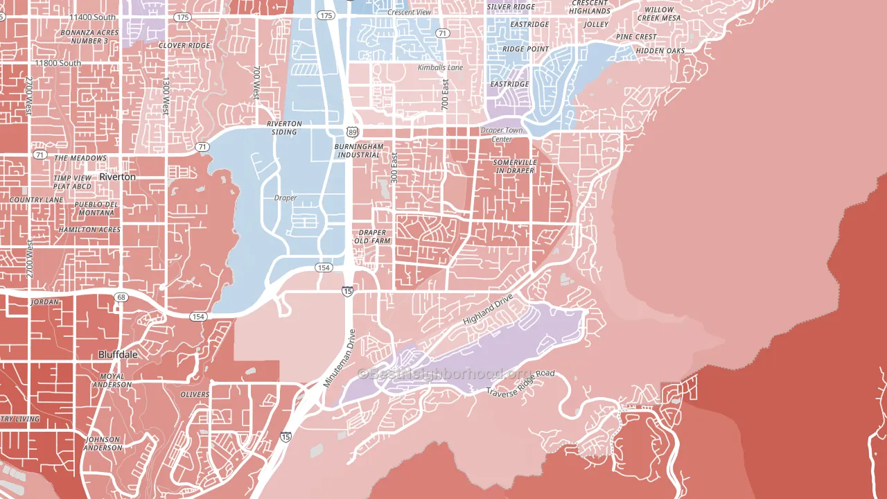 84020, UT block-group political-lean map