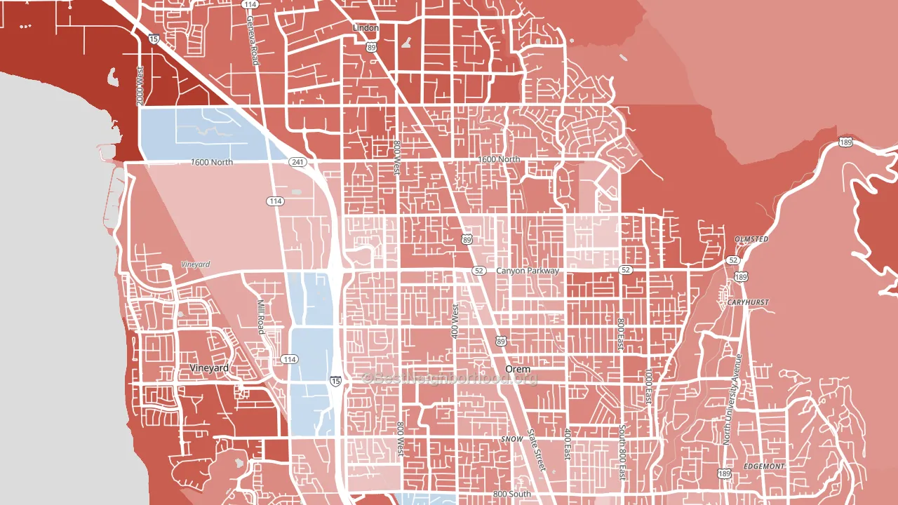 84057, UT block-group political-lean map