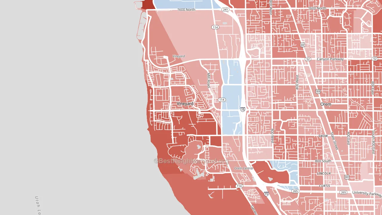 84059, UT block-group political-lean map