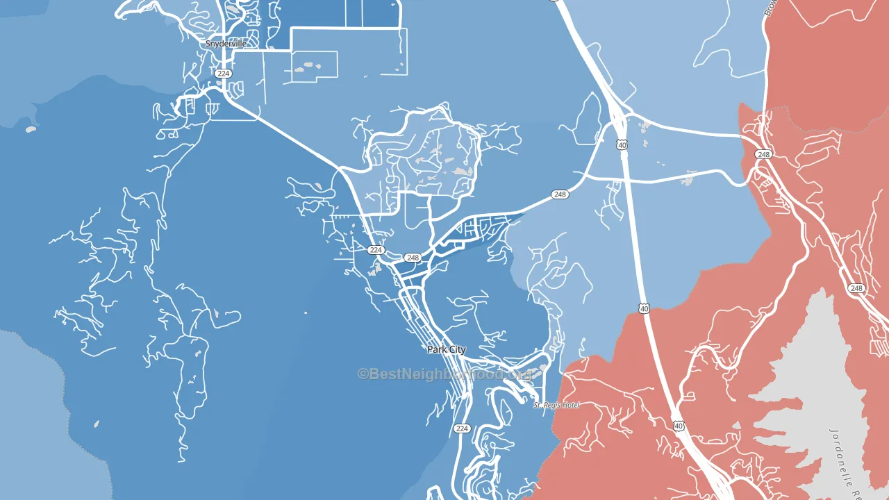 84060, UT block-group political-lean map
