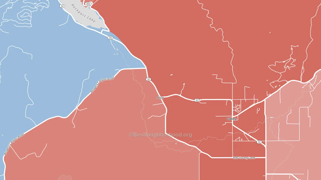 84061, UT block-group political-lean map