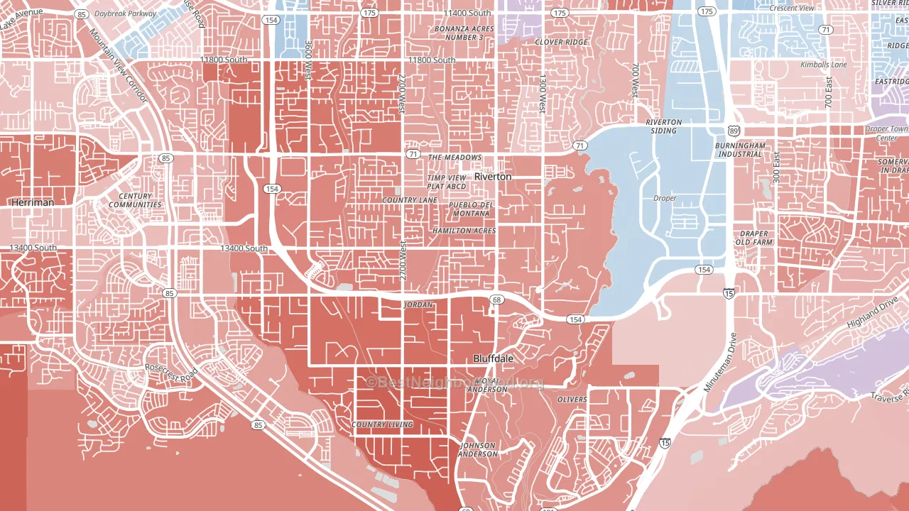 84065, UT block-group political-lean map