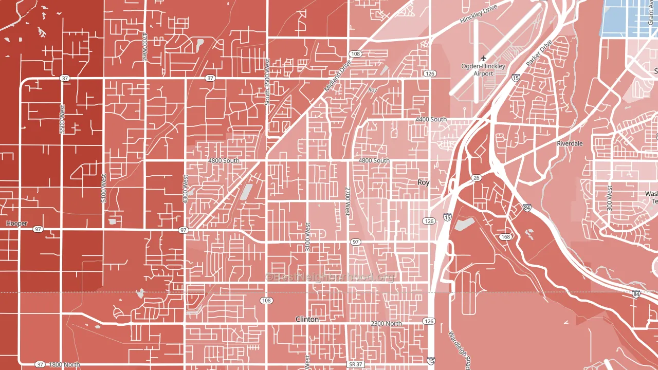 84067, UT block-group political-lean map
