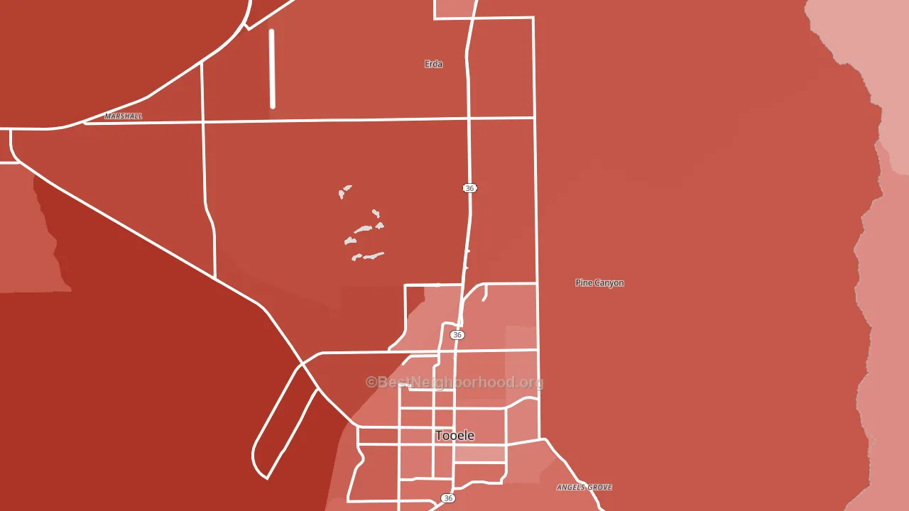 84074, UT block-group political-lean map