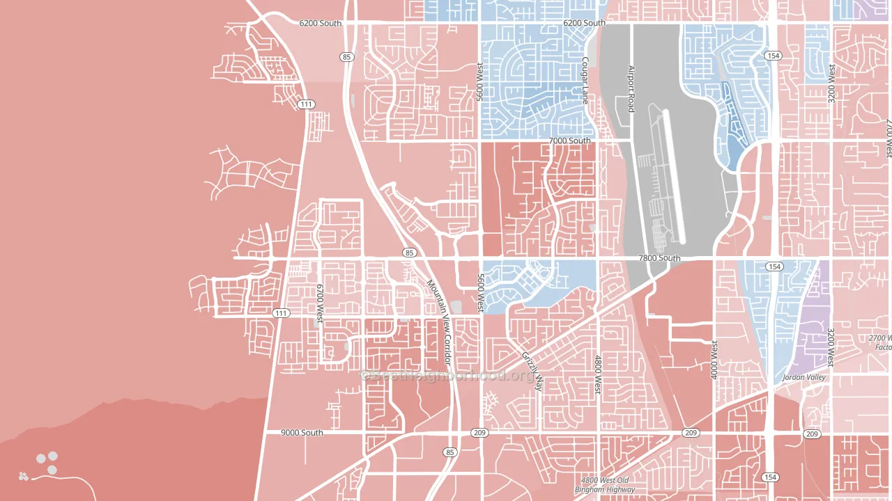 84081, UT block-group political-lean map