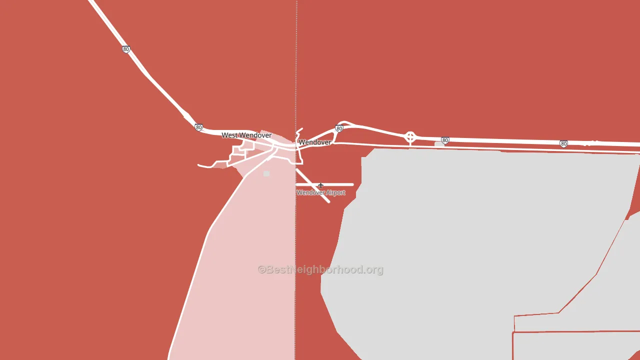 84083, UT block-group political-lean map