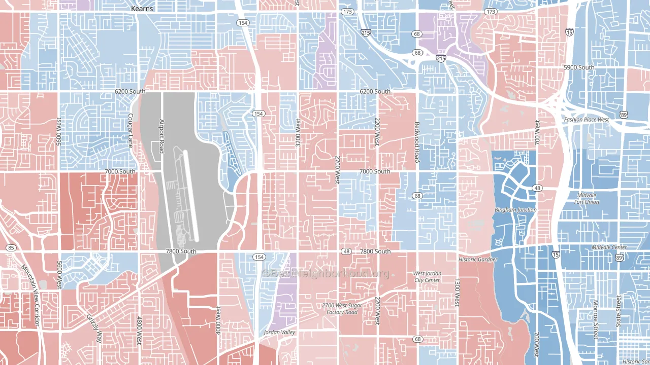 84084, UT block-group political-lean map