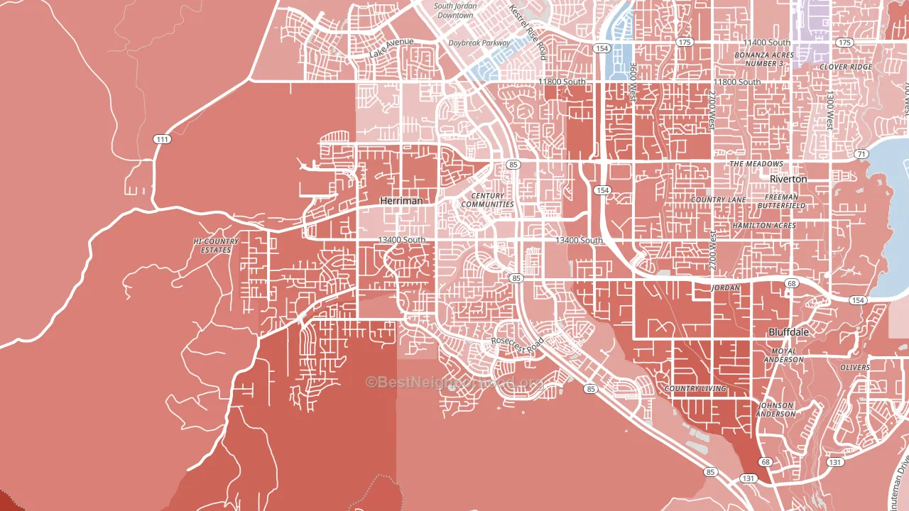 84096, UT block-group political-lean map