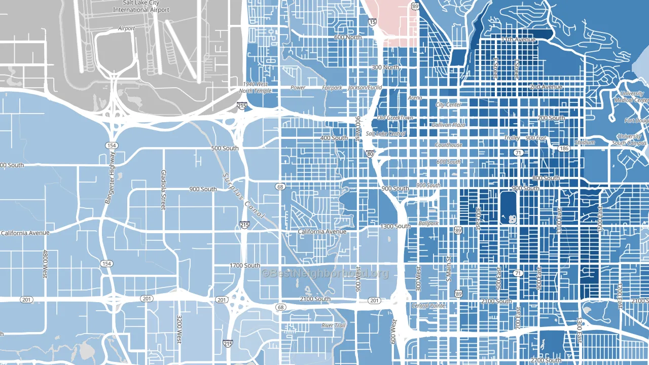 84104, UT block-group political-lean map