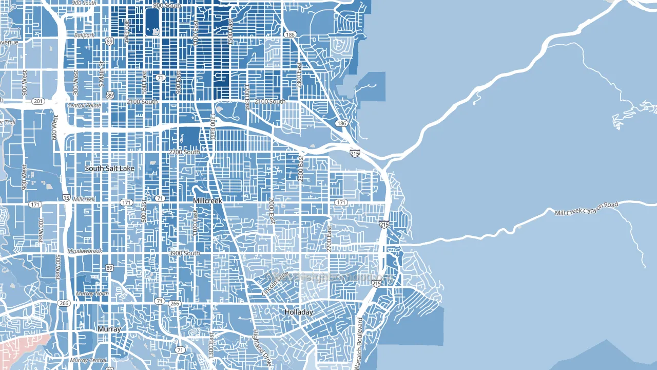 84109, UT block-group political-lean map