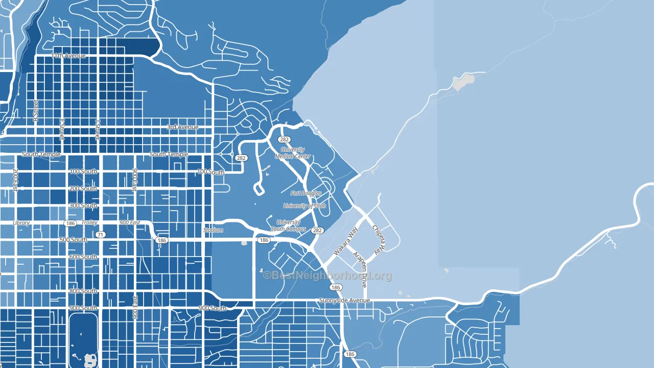 84112, UT block-group political-lean map