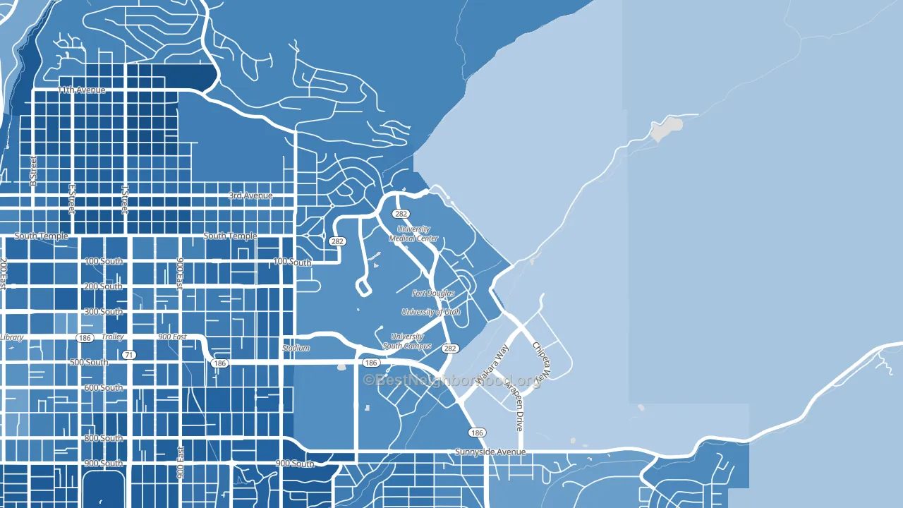 84113, UT block-group political-lean map