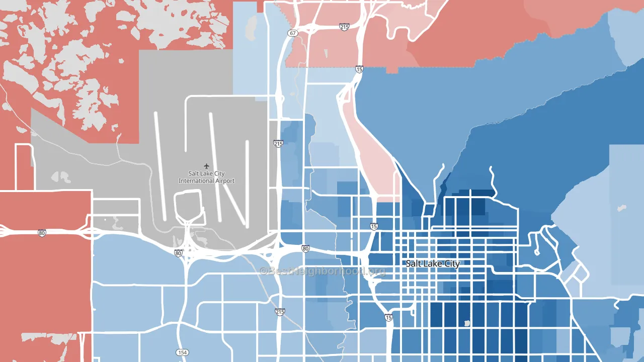 84116, UT block-group political-lean map