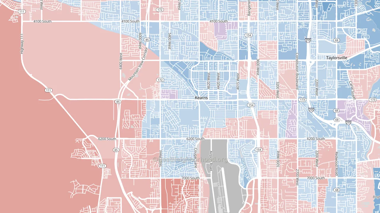 84118, UT block-group political-lean map