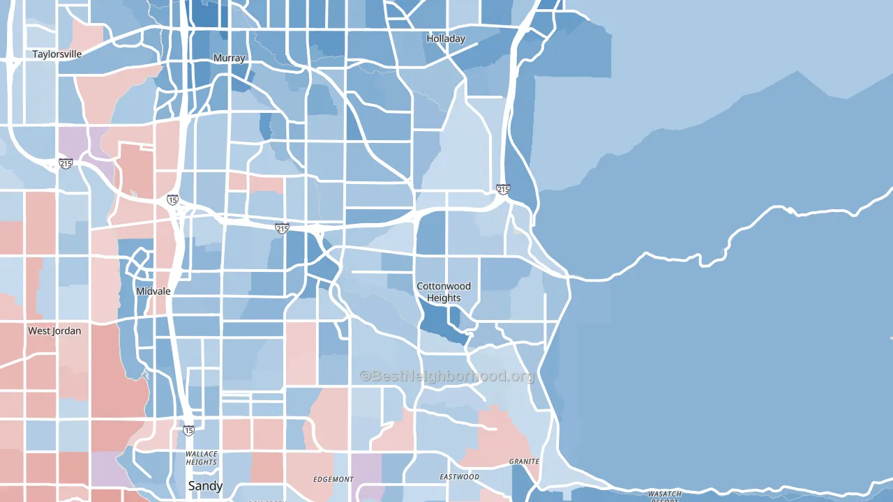 84121, UT block-group political-lean map