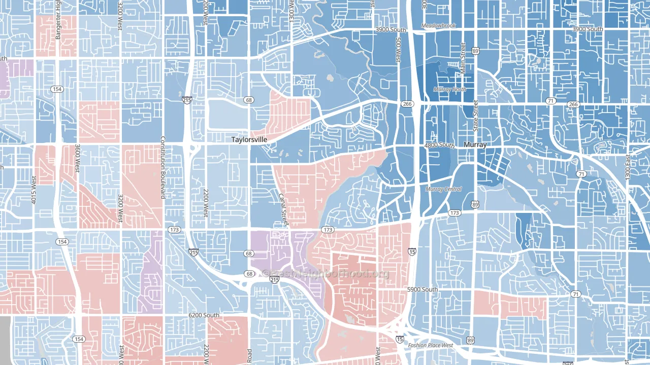 84123, UT block-group political-lean map