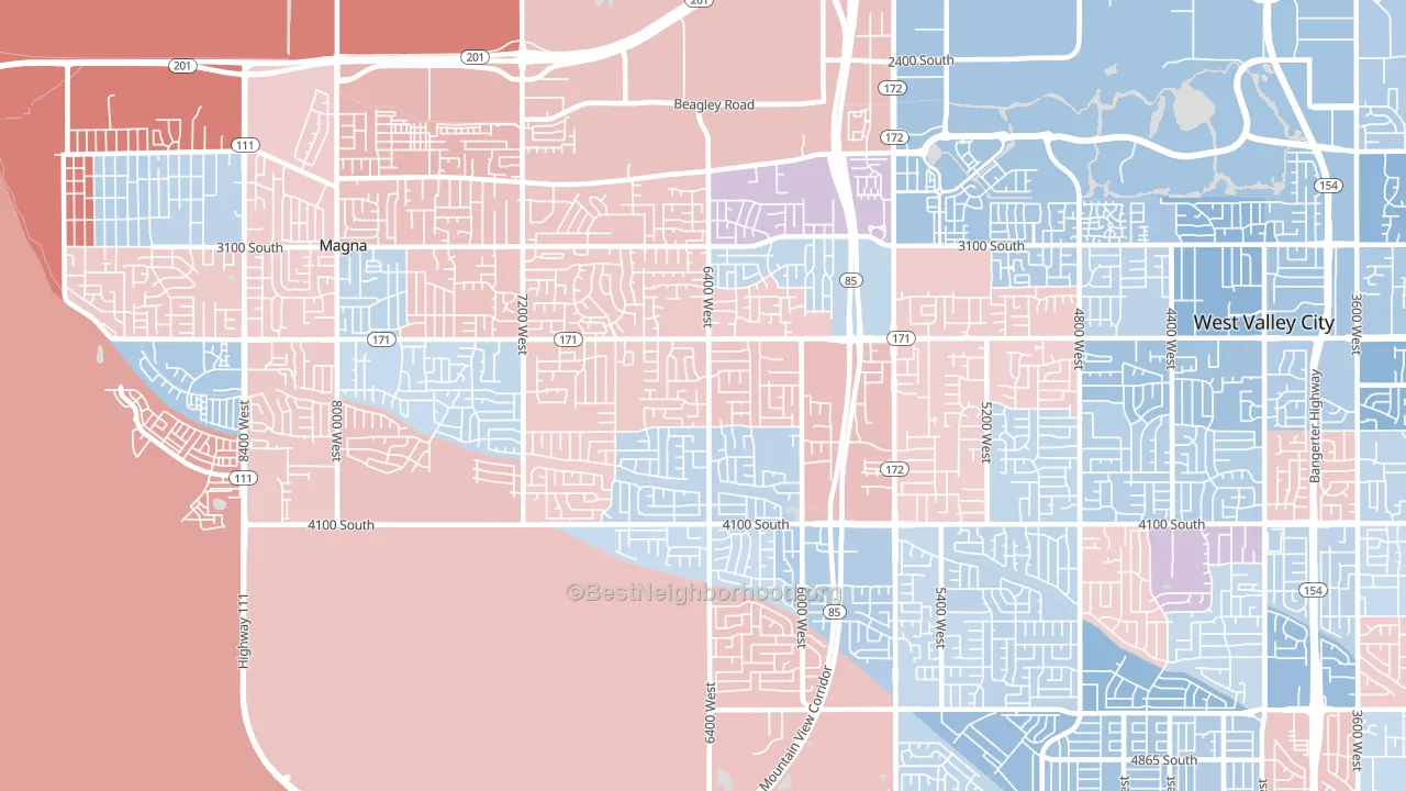 84128, UT block-group political-lean map