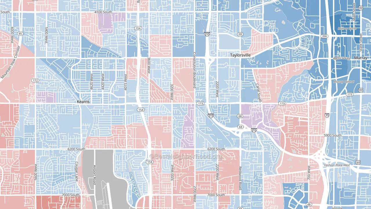 84129, UT block-group political-lean map