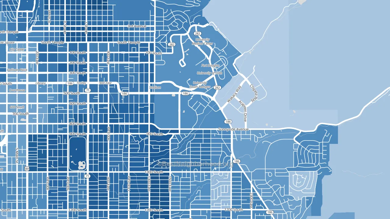 84148, UT block-group political-lean map