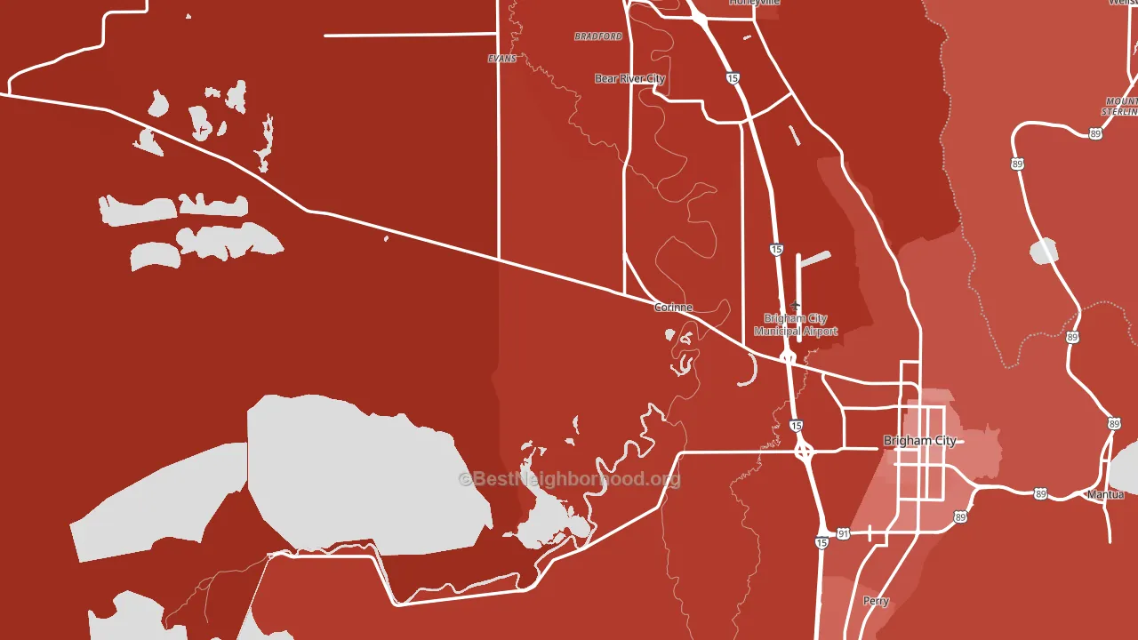 84307, UT block-group political-lean map