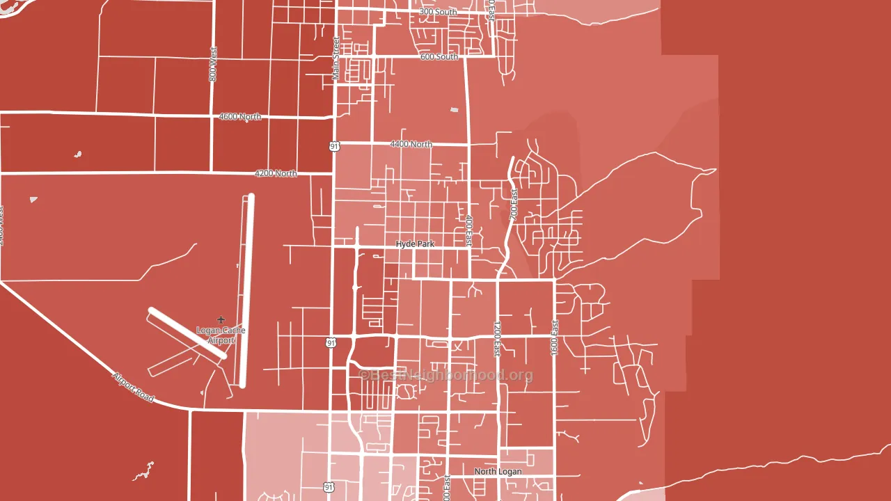84318, UT block-group political-lean map
