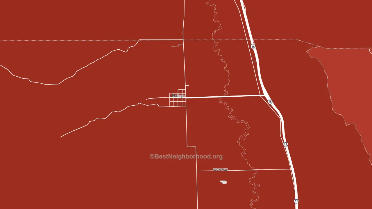 84331, UT block-group political-lean map