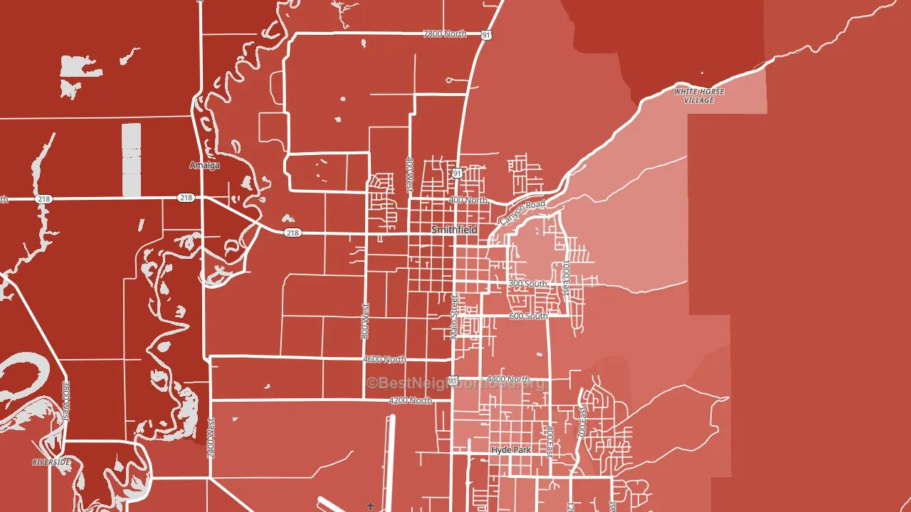 84335, UT block-group political-lean map