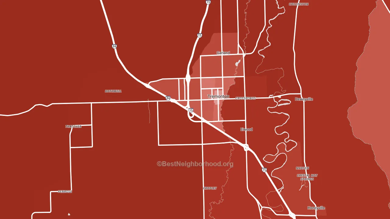 84337, UT block-group political-lean map