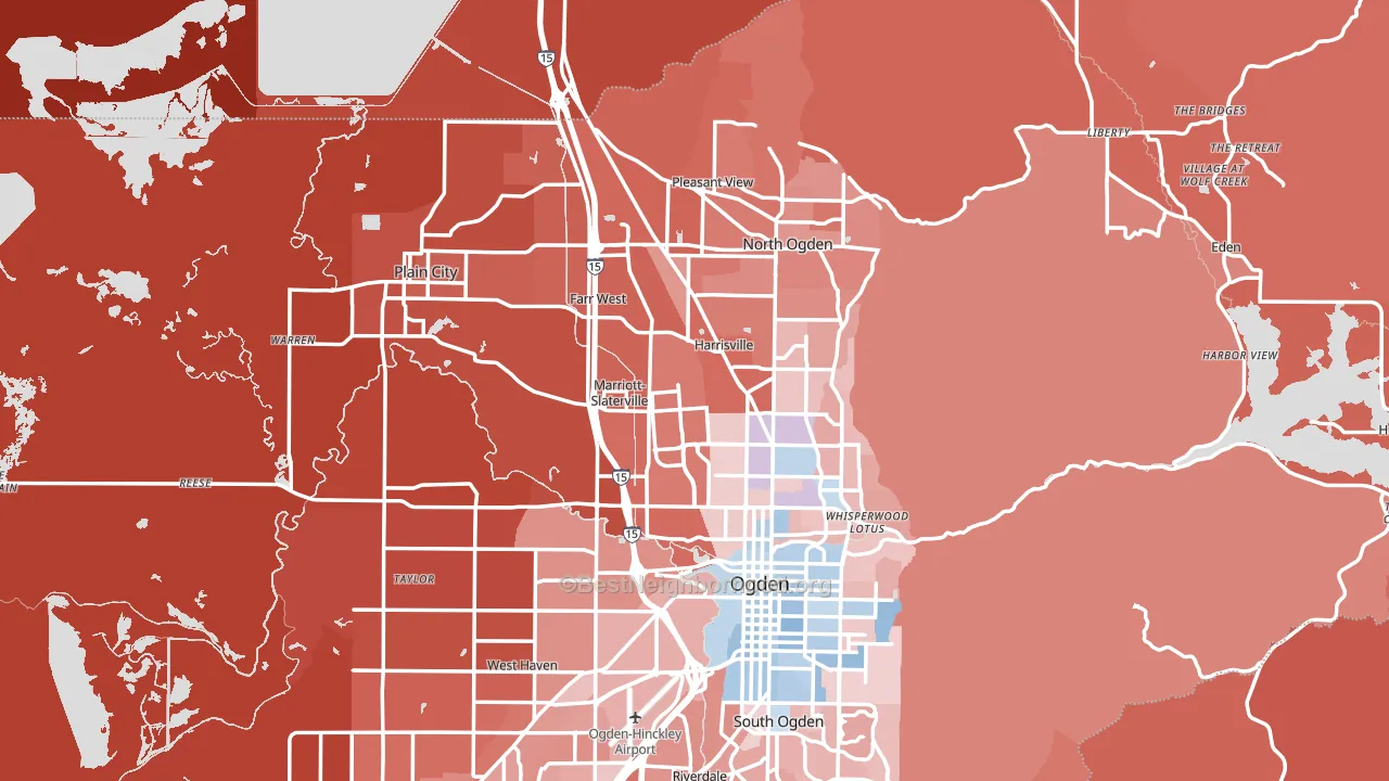 84404, UT block-group political-lean map