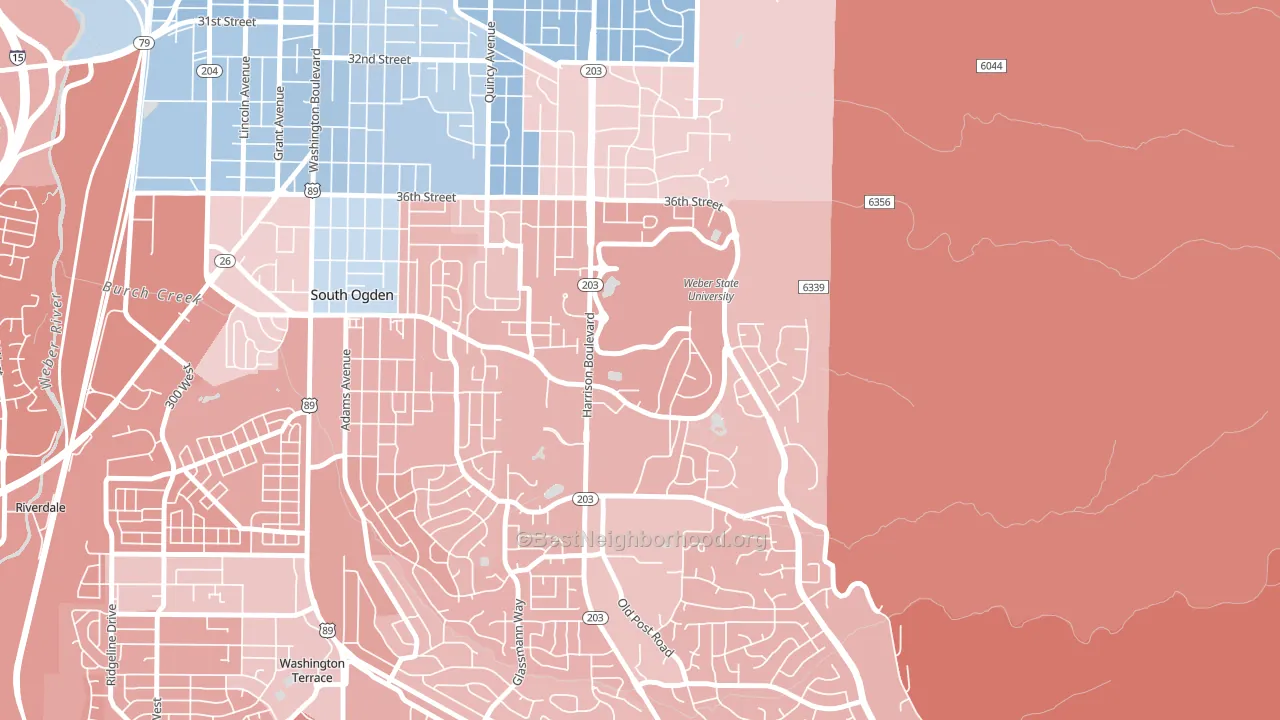 84408, UT block-group political-lean map