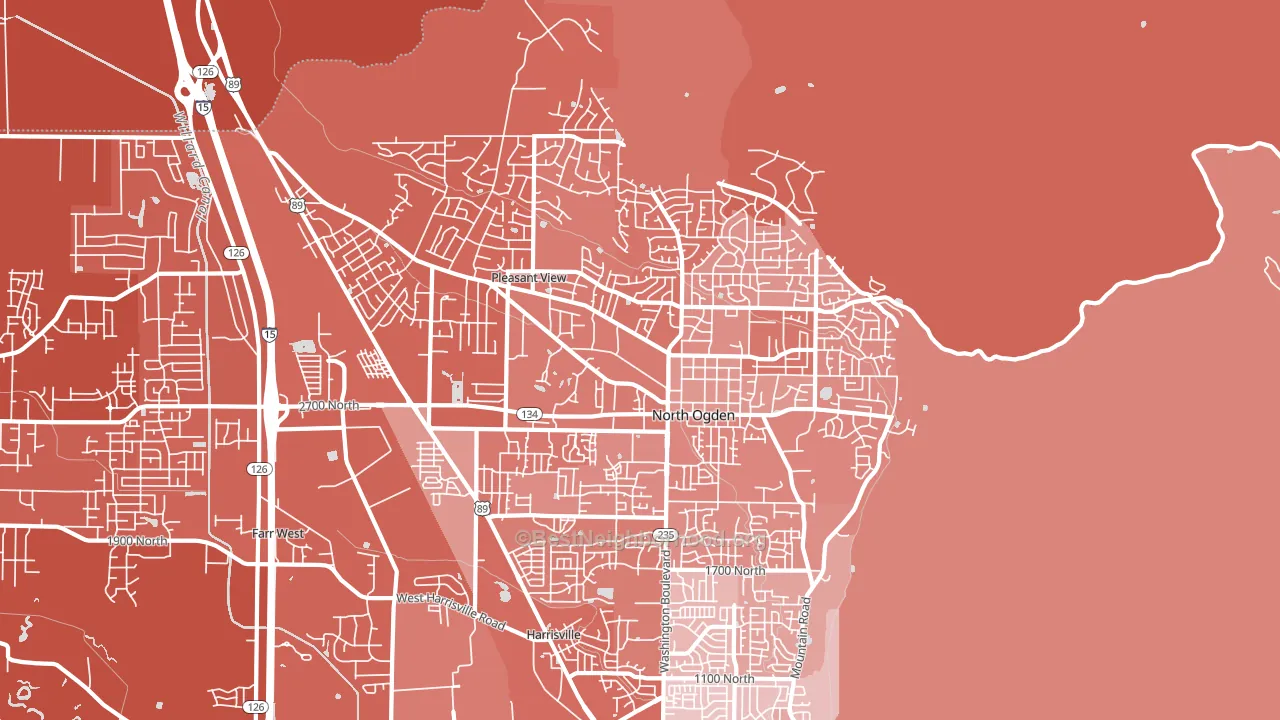 84414, UT block-group political-lean map