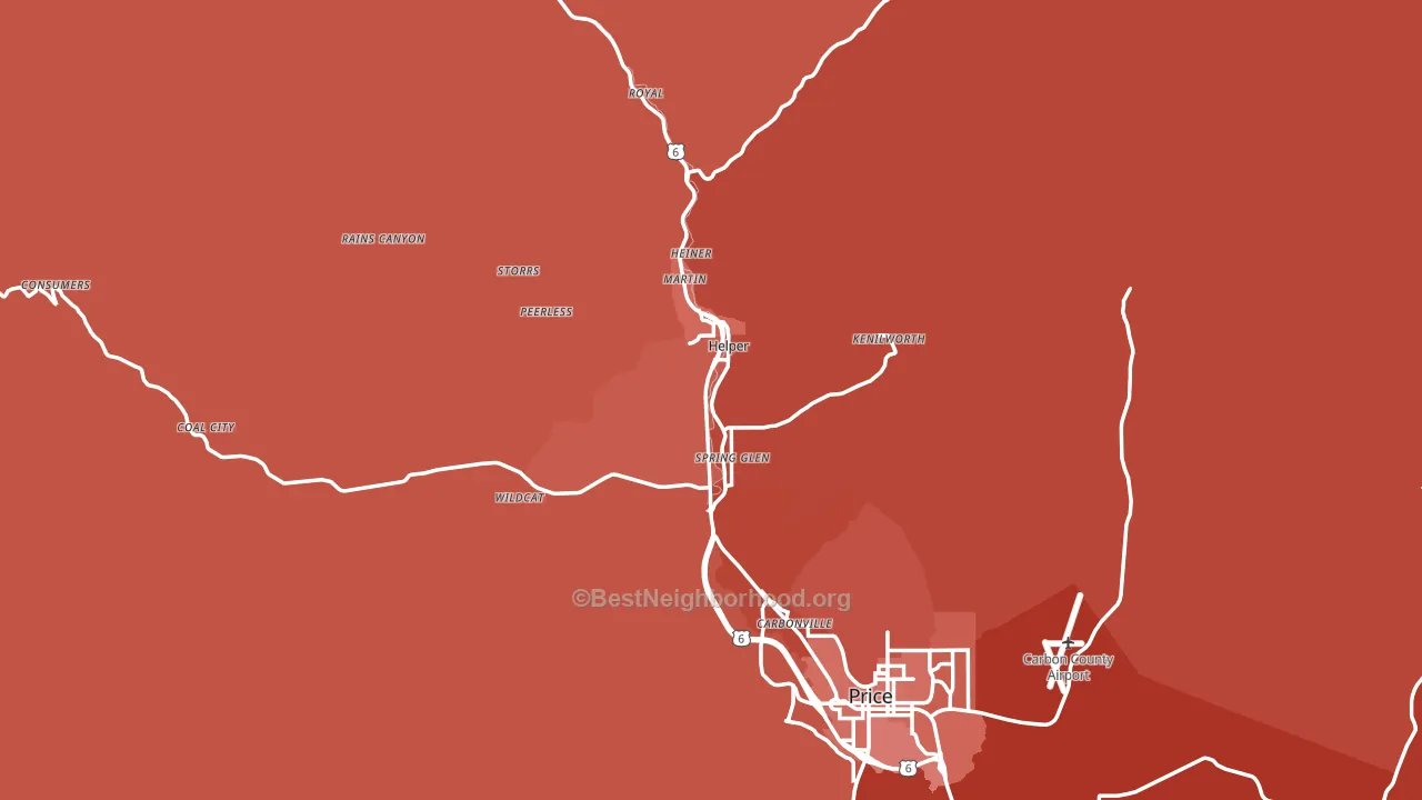 84526, UT block-group political-lean map