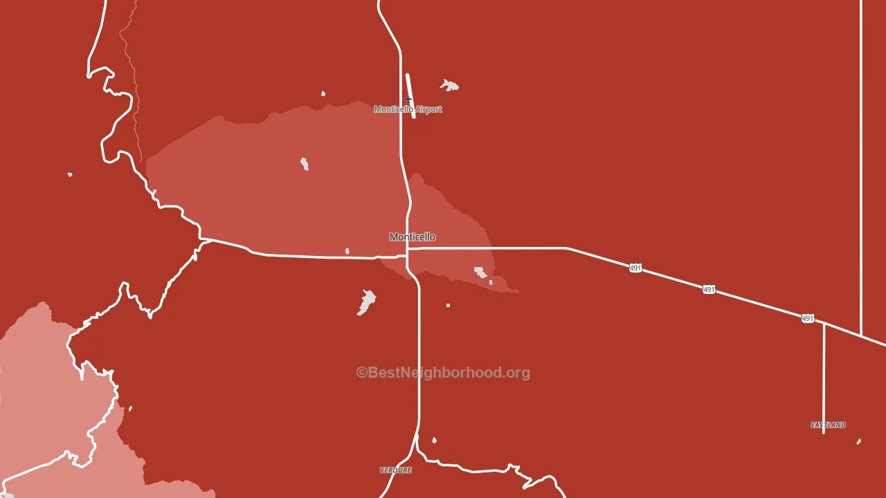 84535, UT block-group political-lean map