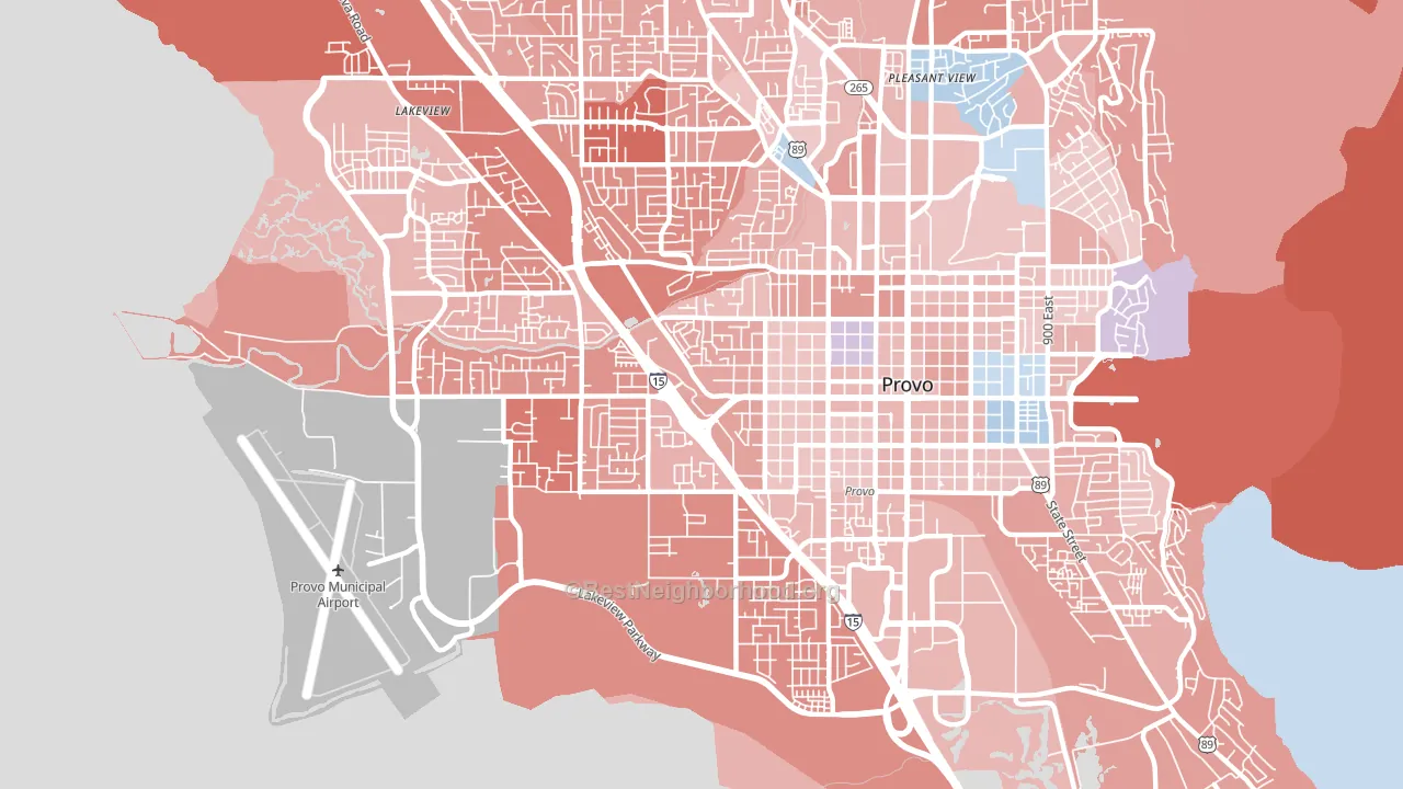 84601, UT block-group political-lean map